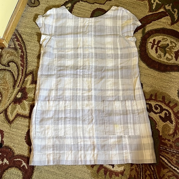 EILEEN FISHER Size Large Plaid Print Midi Tank Organic Cotton Linen breathable - Picture 9 of 15